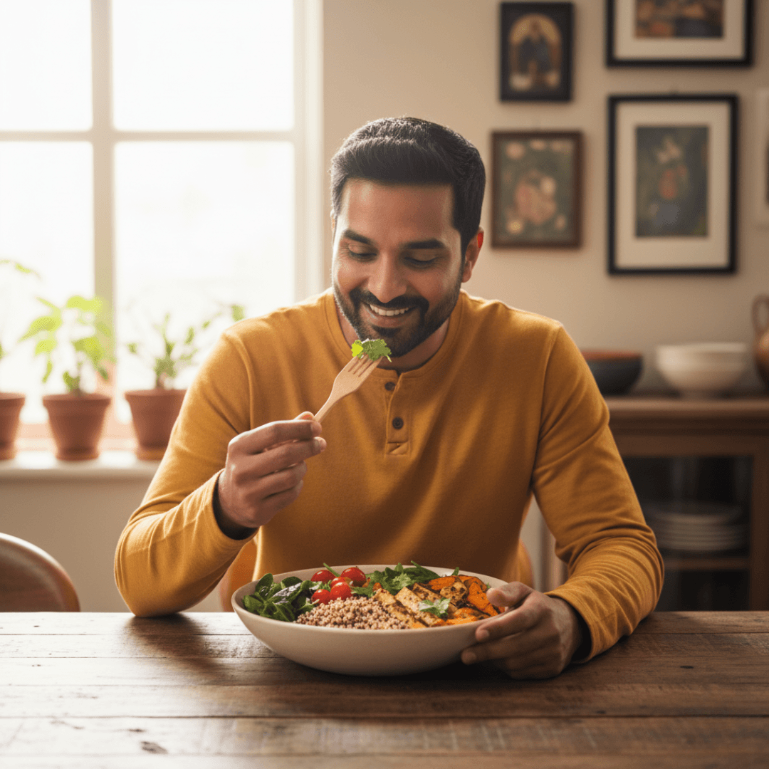 Mindful eating, stress-free life